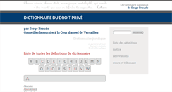 Desktop Screenshot of dictionnaire-juridique.com