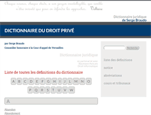 Tablet Screenshot of dictionnaire-juridique.com